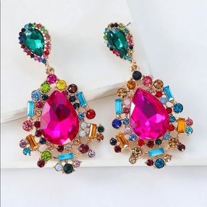 Rhinestone drop earrings